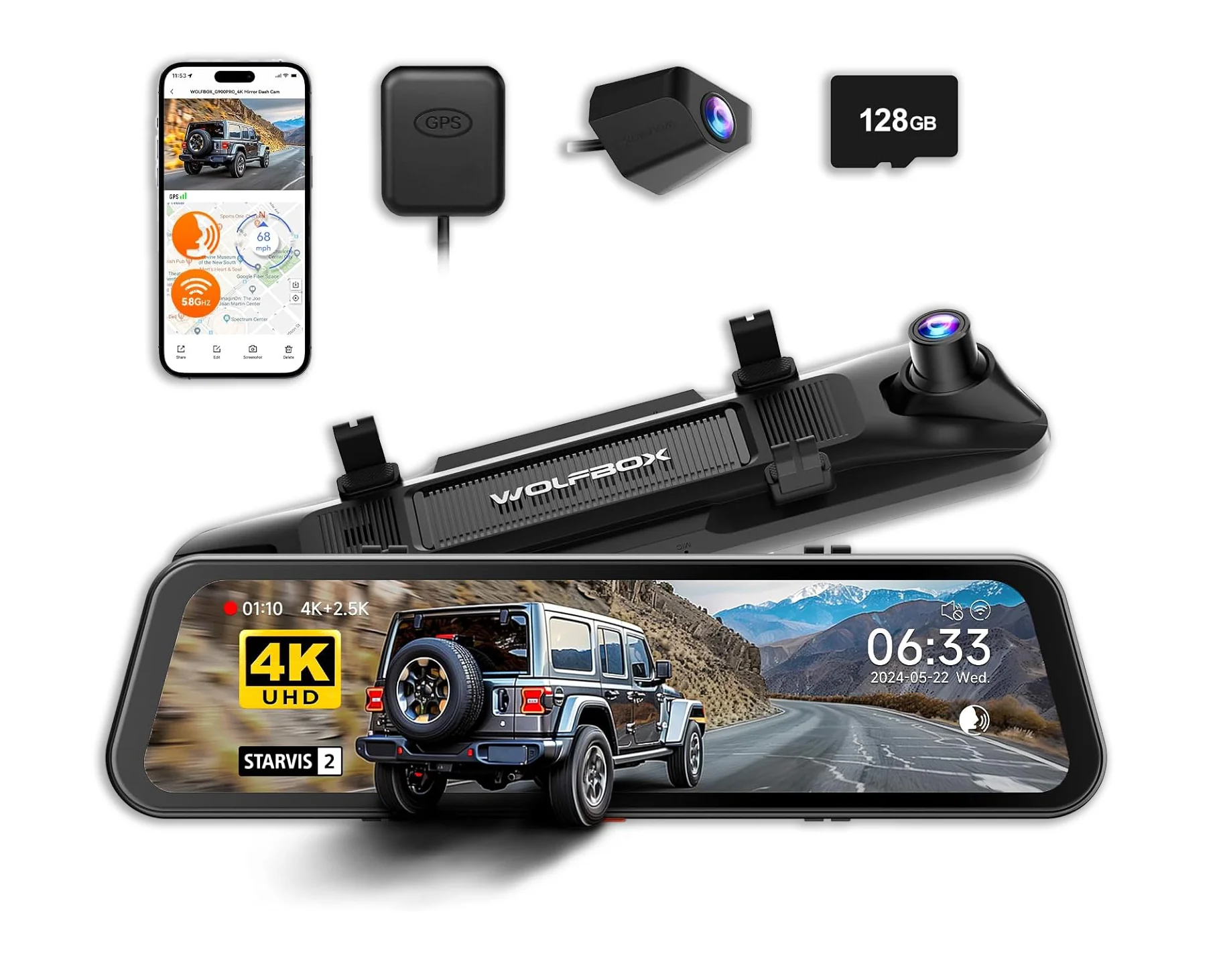 G900Pro Smart Rear View Mirror - Image 3